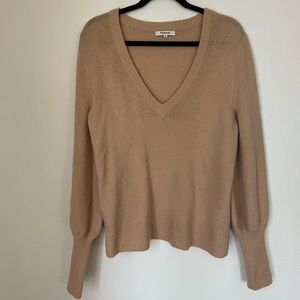 Tan V-Neck Madewell Sweater